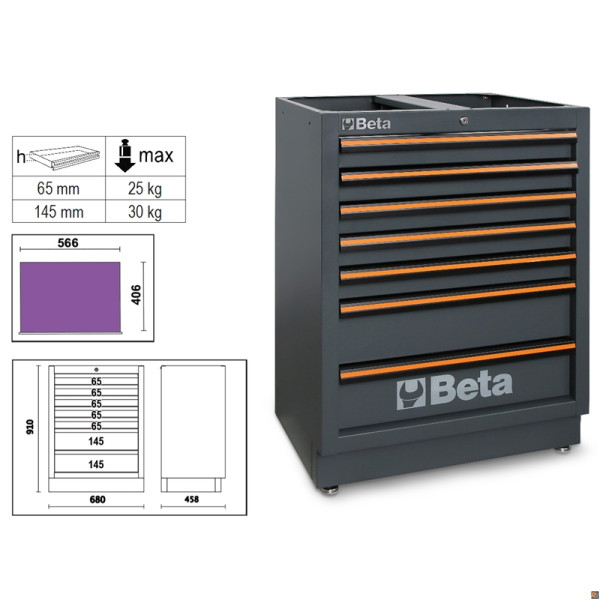MODULI 7 CASSETTI 680MM C45PRO M7 BETA 045000237