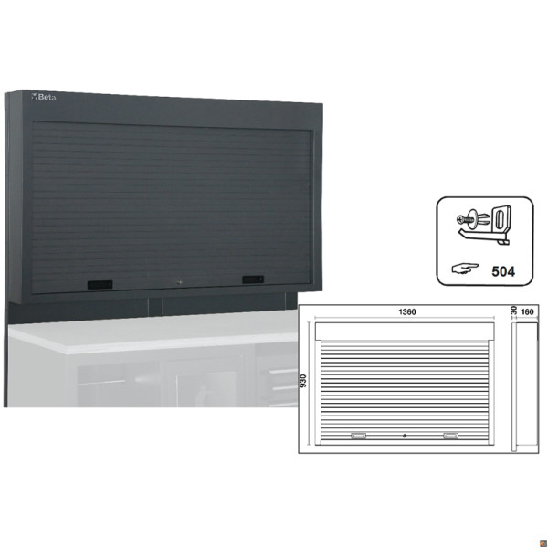 C45PRO PAS PARETI 1,3MT ANTRACITE+STAFFA C45PRO-PAS