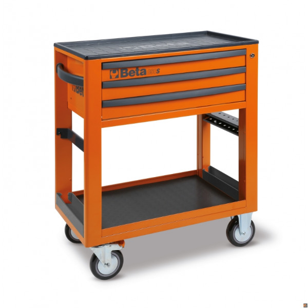 C50S-O CARRELLO BETA SERVICE 3 DRAWERS ORANGE C50S-O COMPLETO DI 43 UTENSILI