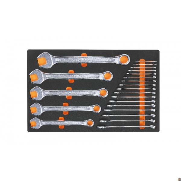 M01 TERMOFORMATI MORBIDO CON ASSORTIMENTO DI 22 CHIAVI COMBINATE BETA UTENSILI 024500001