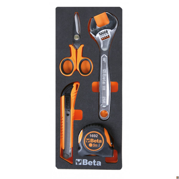 M292 TERMOFORMATO CON 4 UTENSILI BETA UTENSILI 024500292