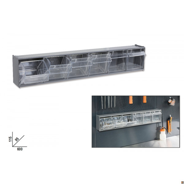 PM/6C PORTAMINUTERIE 6 CASSETTI CON SUPPORTO