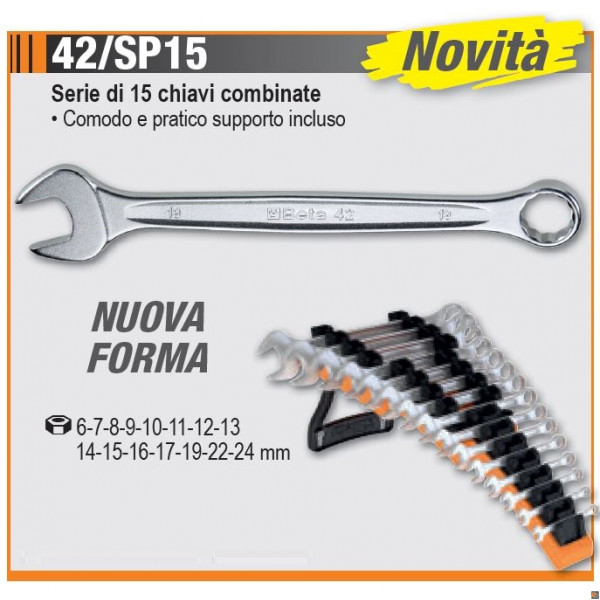 42/SP15 - Serie di 15 chiavi combinate - BETA UTENSILI