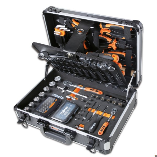 Valigia con assortimento di 128 utensili per manutenzione generale BETA 2054E-128