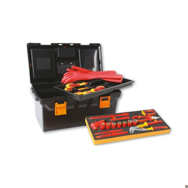2115P L-MQ32 Cestello plastico con assortimento di 32 utensili isolati per auto ibride