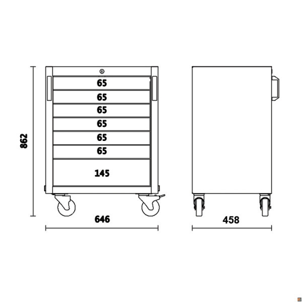 CASSETTIERA 7 CASSETTI C45PRO C7 BETA 045000227