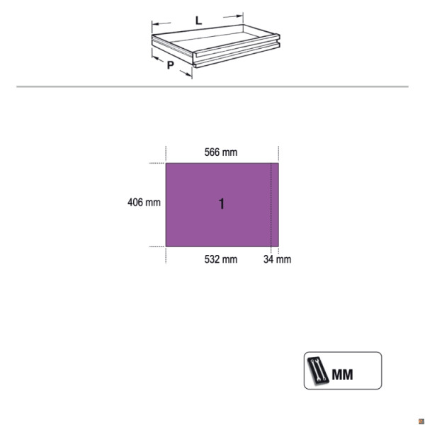 CASSETTIERA 7 CASSETTI C45PRO C7 BETA 045000227