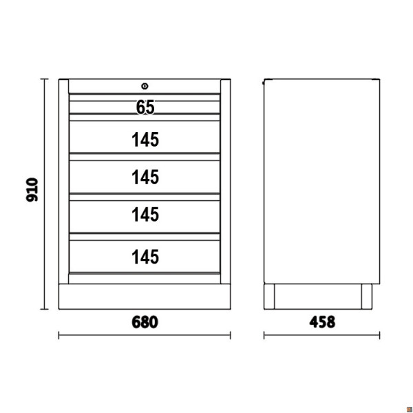 MODULI 5 CASSETTI 680MM C45PRO M5 - 045000235 BETA UTENSILI
