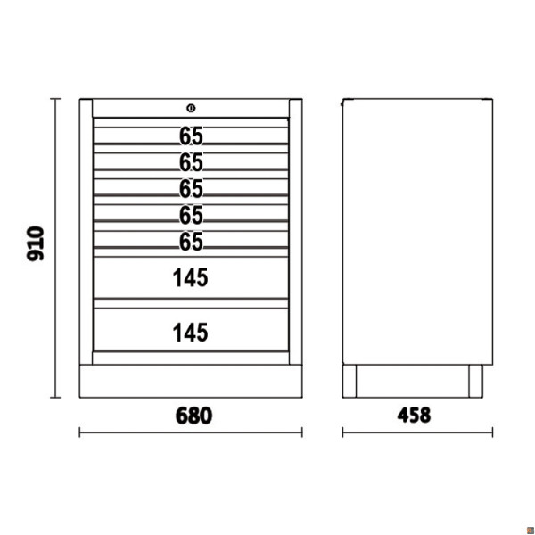 MODULI 7 CASSETTI 680MM C45PRO M7 BETA 045000237 BETA UTENSILI