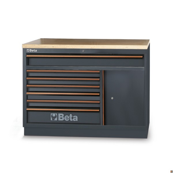 MODULO FISSO 7 CASSETTI PIANO LEGNO C45PRO M7A/W BETA 045000171