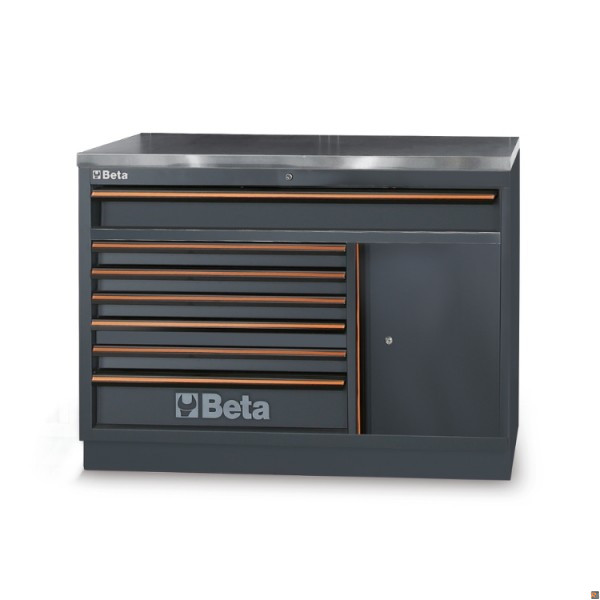 MODULO FISSO 7 CASSETTI PIANO INOX C45PRO M7A/X BETA 045000161