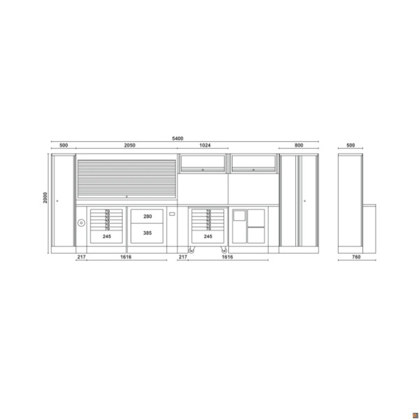 C55 COMBINAZIONE COMPLETA ARREDO OFFICINA BETA UTENSILI 055000000