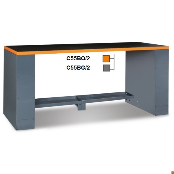 C55BG/2 BANCO DA LAVORO RSC55 DA 2 METRI GREY 
