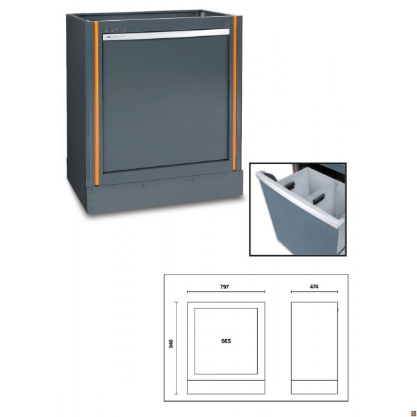 C55CS - MODULI SPAZZATURA 1 CASSETTO CS