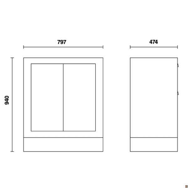 C55MA - Modulo fisso con 2 antine per arredo officina BETA UTENSILI 055000205