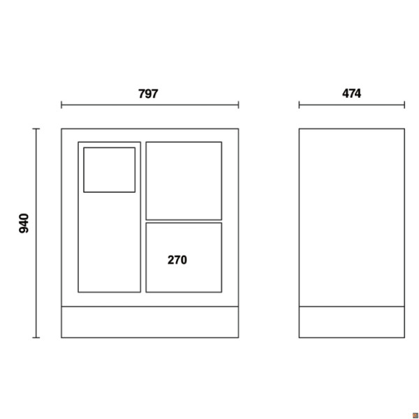 C55MS - Modulo fisso di servizio per arredo officina BETA UTENSILI 055000204