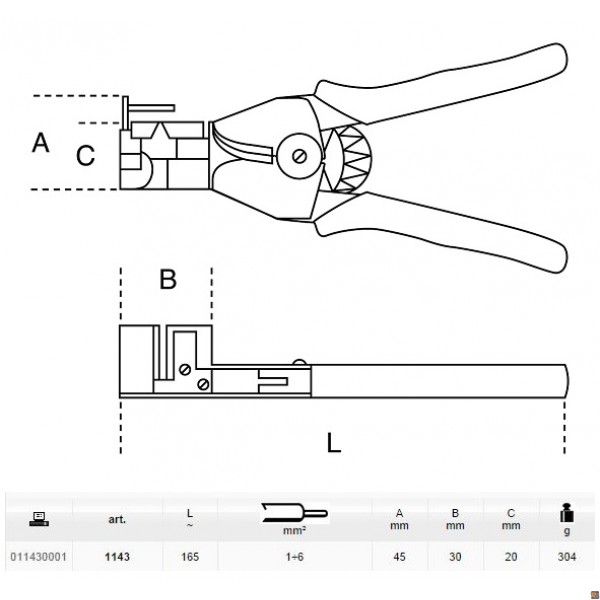 PINZE SPELLAFILI AUTOMATICHE 1-6 art. 1143