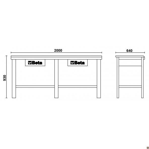 C56 - BANCO DA LAVORO - VUOTO BETA UTENSILI 056000202