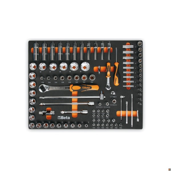 MM100 TERMOFORMATO MORBIDO CON 98 UTENSILI BETA UTENSILI 024580100