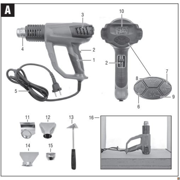 PISTOLA TERMICA HEAT GUN - 804096