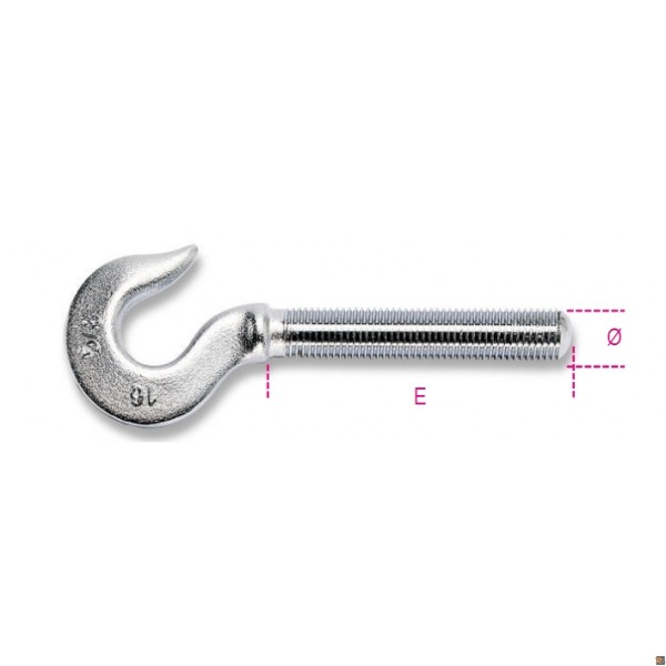 GANCI DESTRI ZINCATI 5/16 M8