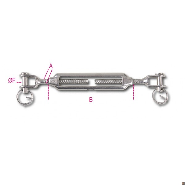 8209 - TENDITORI A DUE FORCELLE INOX - M6