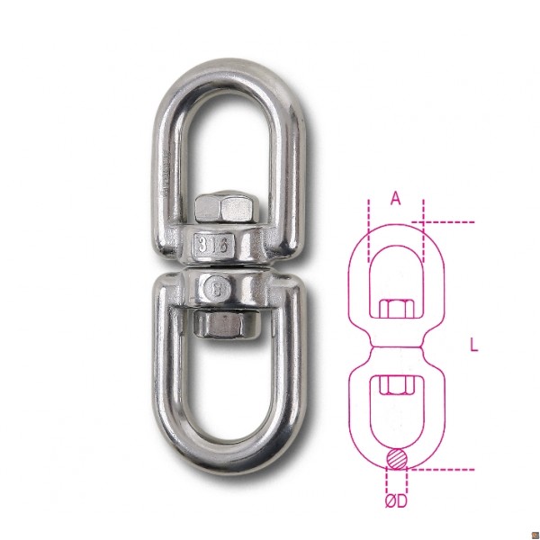 GIRELLI 2 OCCHI INOX 5 Misure - 5 