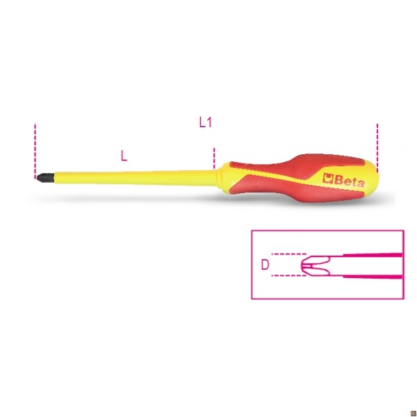 1272MQ-3 - GIRAVITE PER VITI CON IMPRONTA A CROCE PHILIPS 