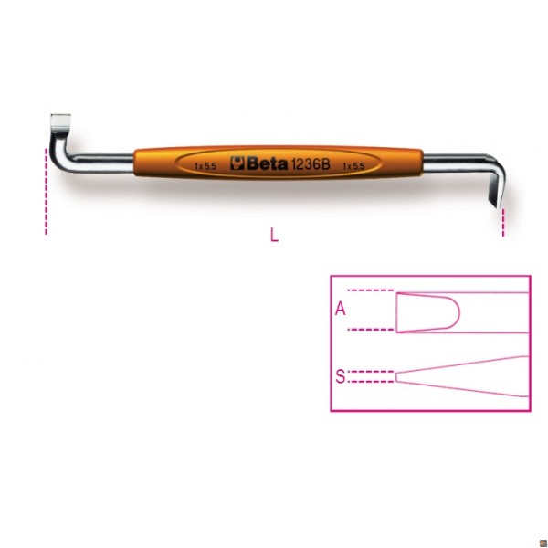 1236B - GIRAVITE A SQUADRA PER VITI A TESTA CON INTAGLIO - 1,2X8