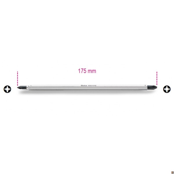 1281PZ - GIRAVITE BIVALENTI PER VITI CON IMPRONTA A CROCE POZIDRIV®-SUPRADIV® - 1-2 
