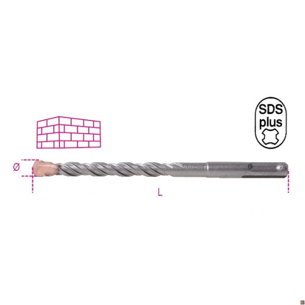 419 - PUNTE PER MURATURA CORPO FRESATO CON PLACCHETTA IN METALLO DURO - 16X450 