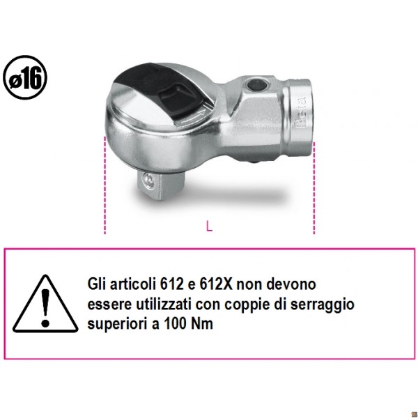 612X - CRICCHETTI REVERSIBILI PER BARRE DINAMOMETRICHE 