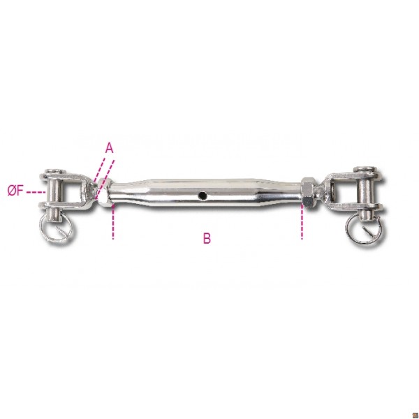 8210 - TENDITORI A DUE FORCELLE CON CANAULA A TUBO INOX - M16