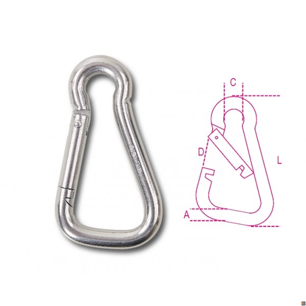 8276 - MOSCHETTONI ASIMMETRICI INOX - 6X60