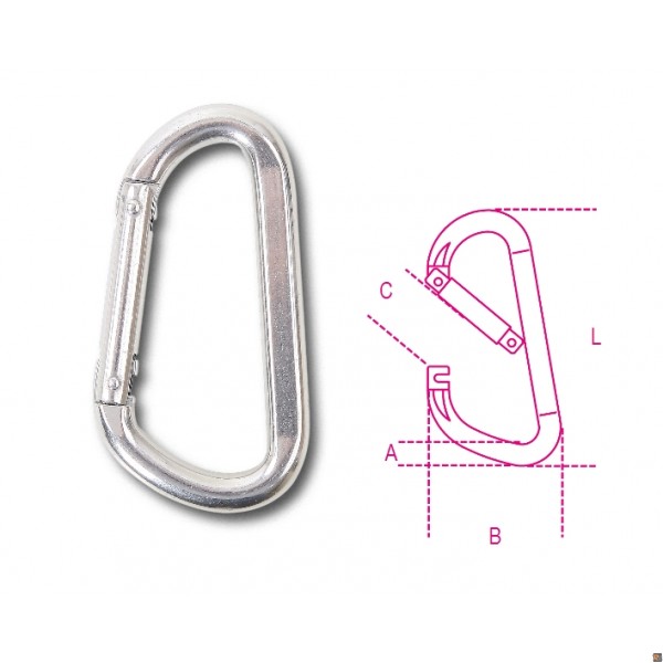 8278 - MOSCHETTONI TRAPEZOIDALI INOX - 8X80