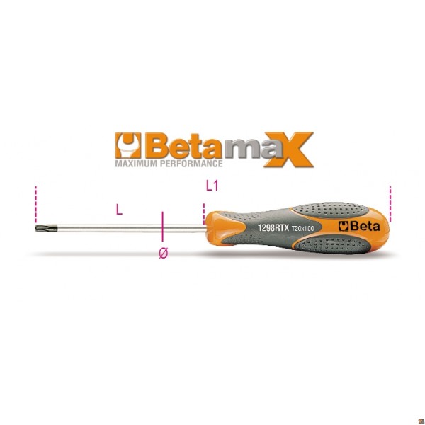 1298RTX - CHIAVI MASCHIO CON IMPUGNATURA PER VITI CON IMPRONTA TAMPER RESISTANT TORX® - 30