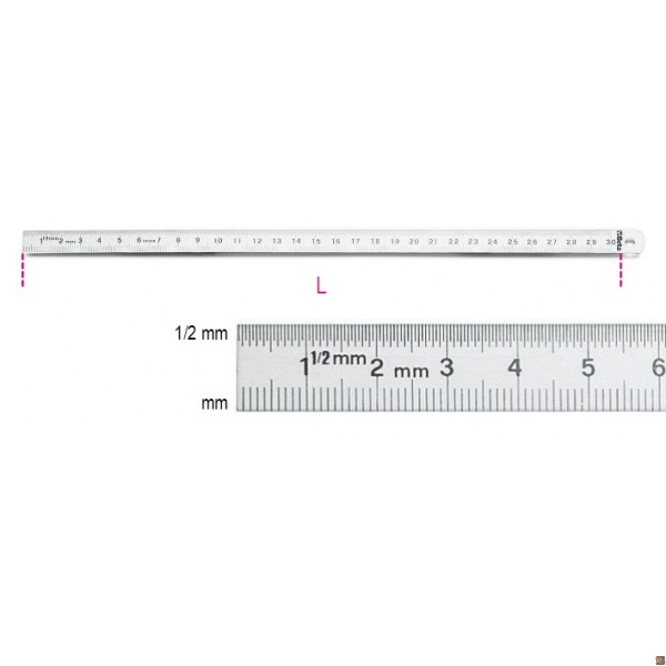 RIGHE FLESSIBILI MM-1/2MM 150 Misure - 500