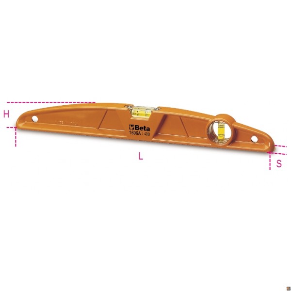 LIVELLE IN ALLUM BASE RETTIFICATA A/300 Misure - 800
