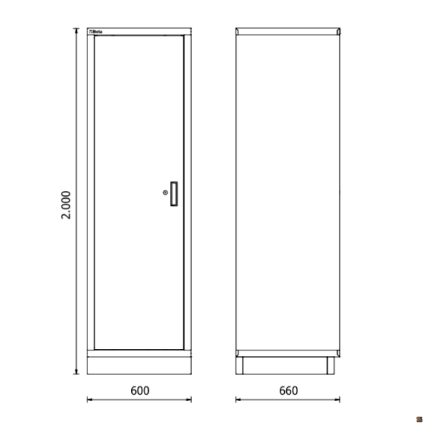 RSC50 A1 - Armadio in lamiera a 1 anta per arredo officina RSC50
