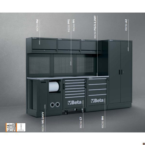 RSC50 - G - Combinazione arredo officina RSC50