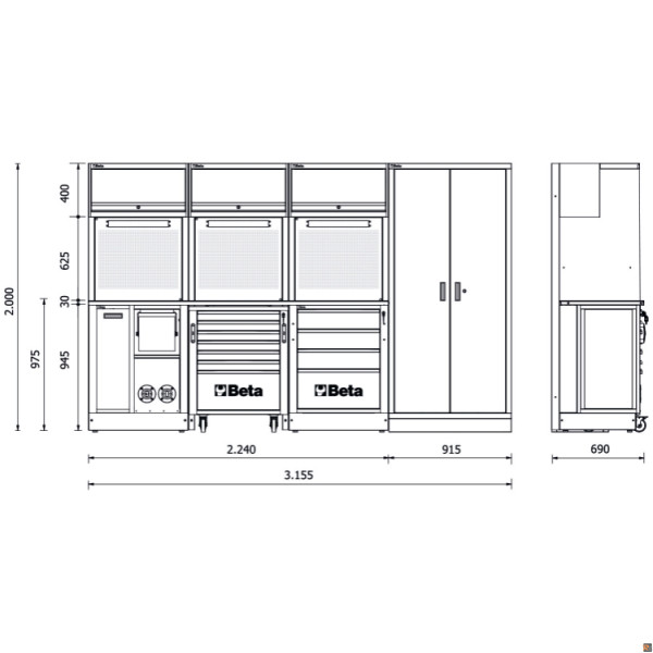 RSC50 - G - Combinazione arredo officina RSC50