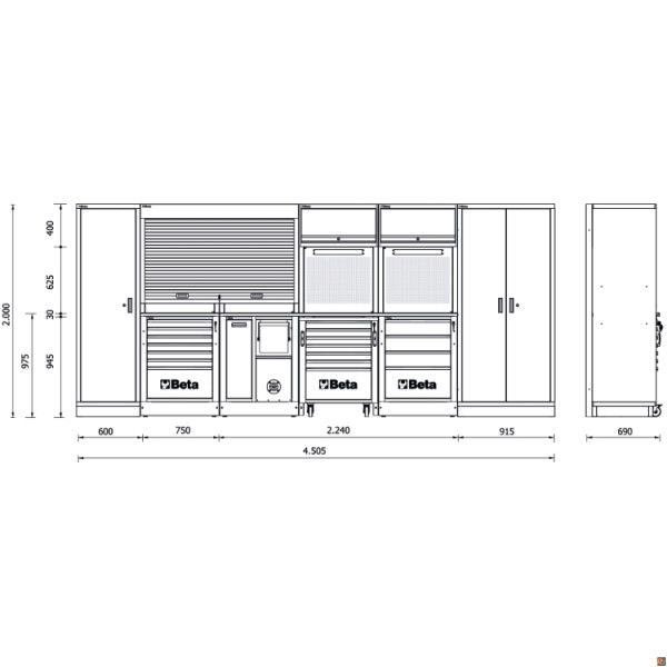 RSC50 - Combinazione arredo officina RSC50