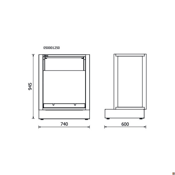 RSC50 MDO - Modulo fisso di distribuzione olio per arredo officina RSC50