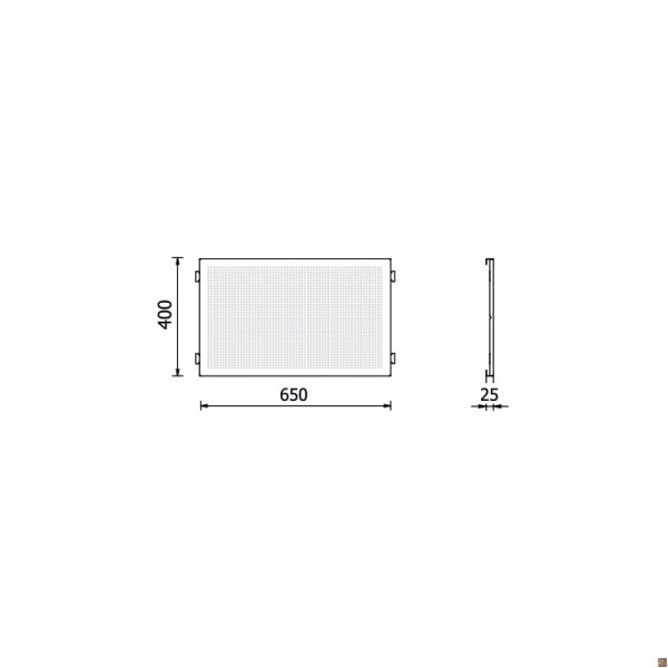 RSC50 PFS - Pannello forato superiore per arredo officina RSC50