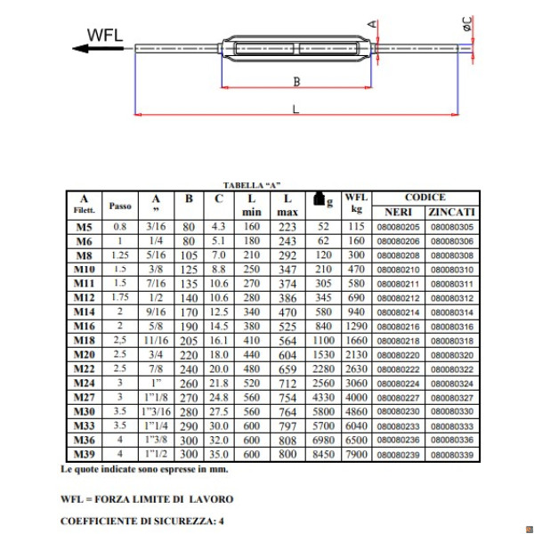 8008N Tenditori a due tronchi neri