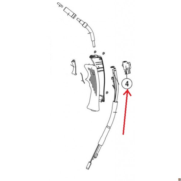 Valvola di ricambio per torcia TW160 - particolare 4 - cod. 990464