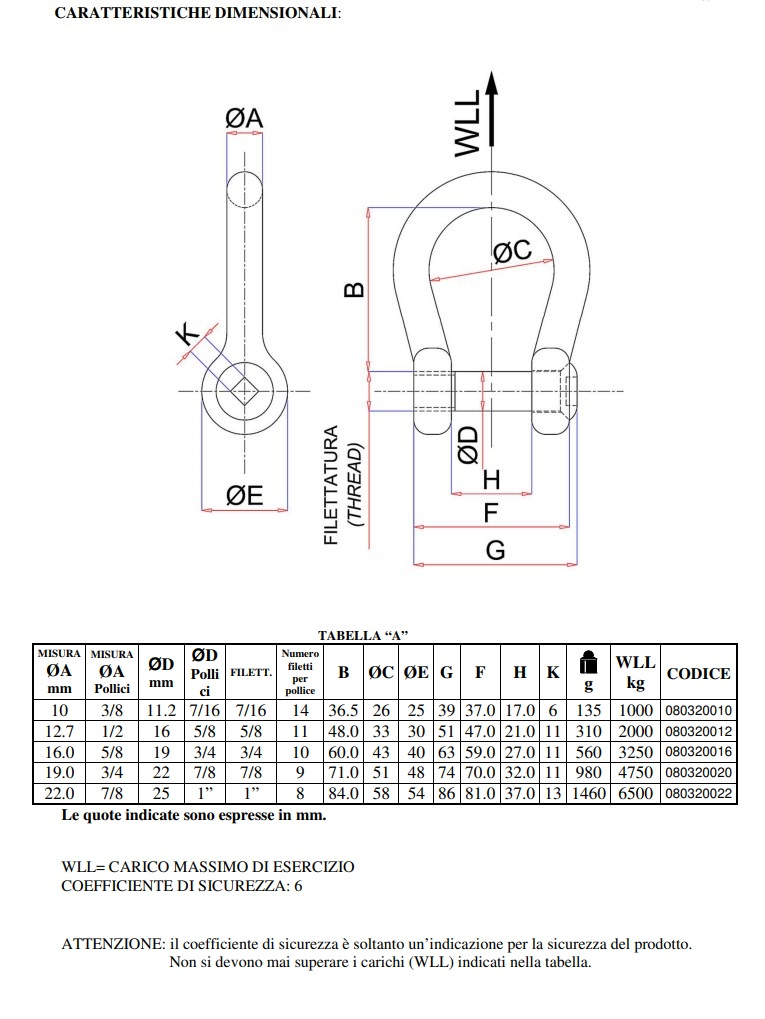 8032 - grillo a lira perno foro quadro misure