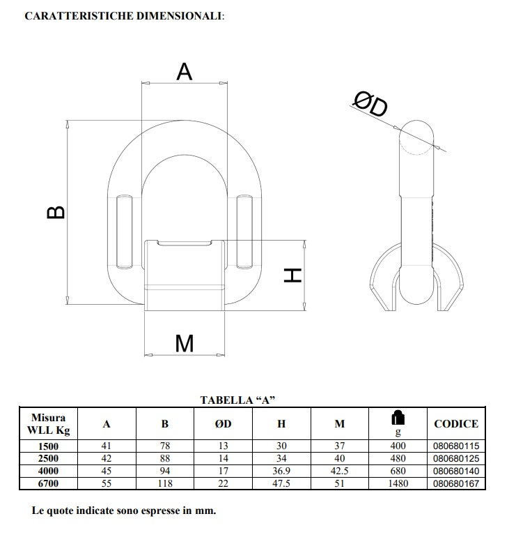 8068S STAFFE A SALDARE ROBUR DIMENSIONI